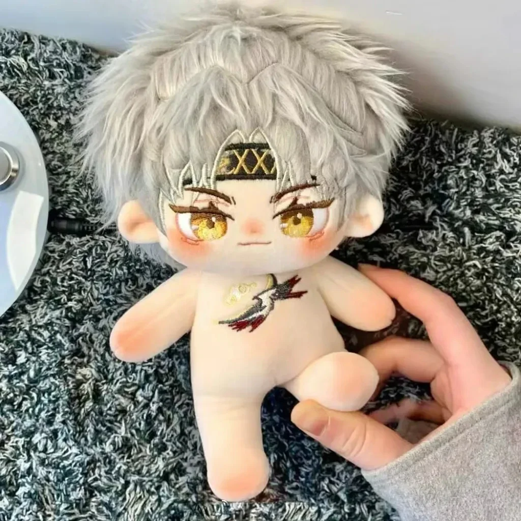 20cm wang zhe rong yao bonito anime menino dos desenhos animados boneca de pelúcia esqueleto corpo vestir-se algodão pelúcia plushie cosplay brinquedos presente