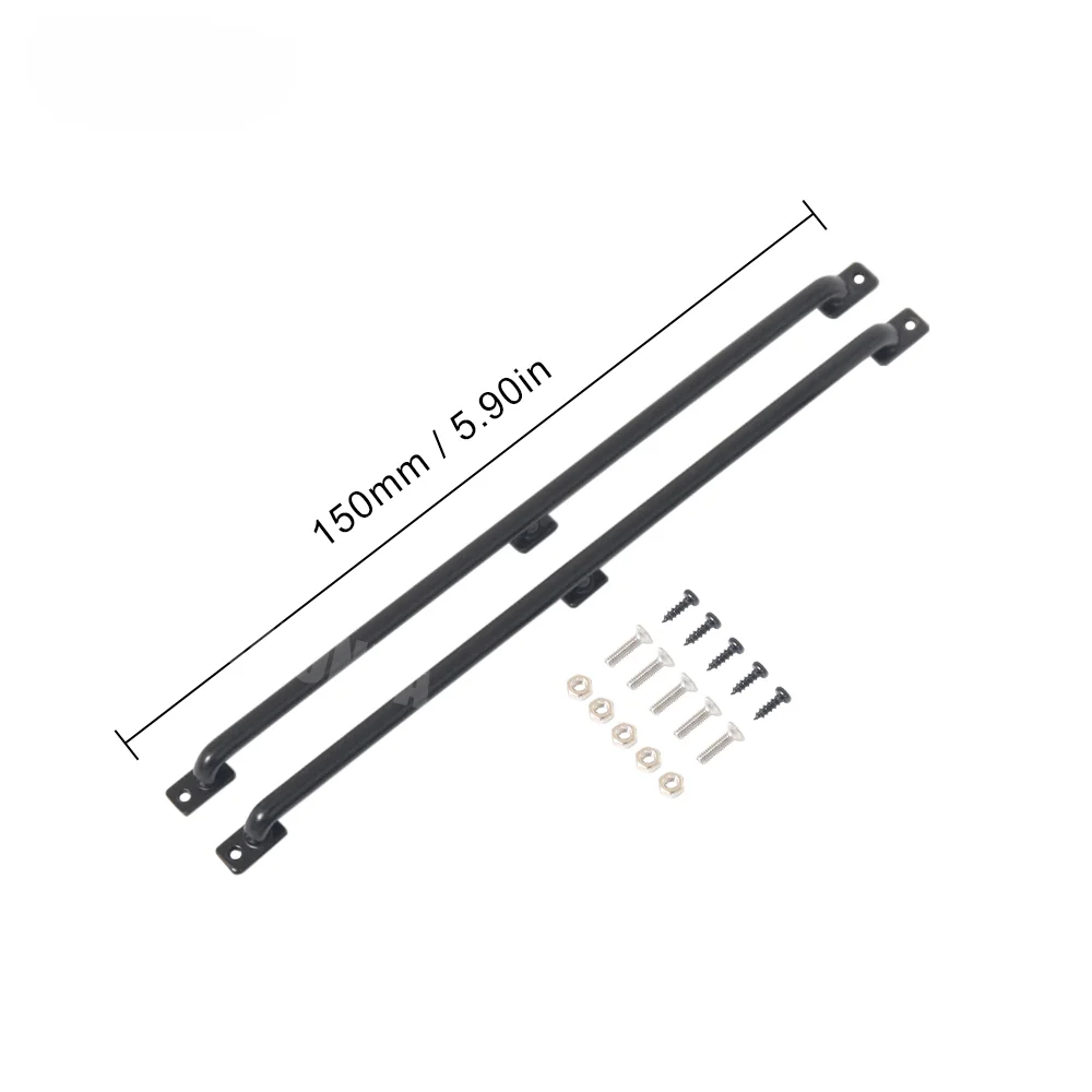 FIMONDA 2pcs Metal Body Shell Handrail 75mm/133mm/150mm Length for 1/10 RC Crawler TRX4 Axial SCX10 90046 D90 CC01 TF2