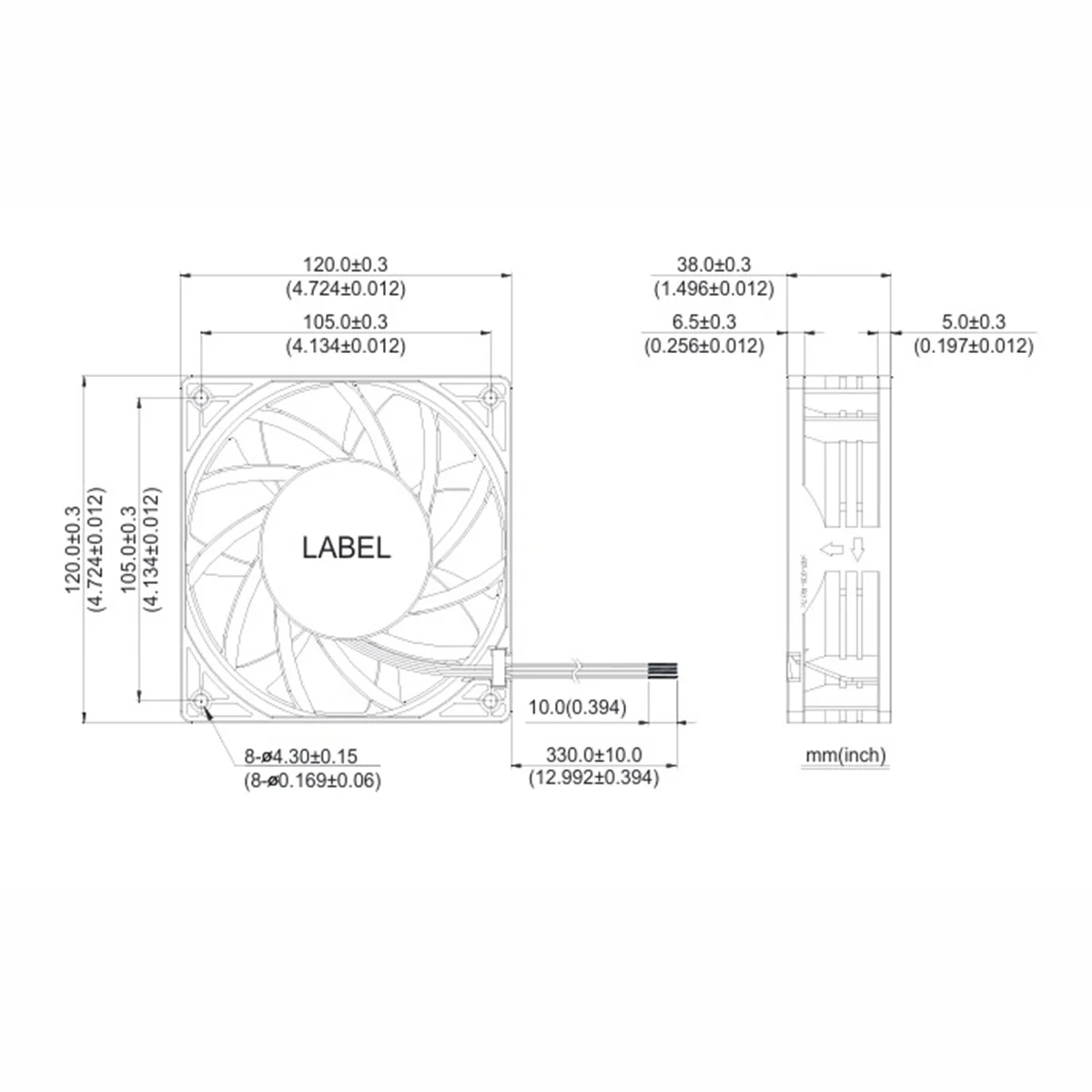 DELTA PFB1224HE-00 DC 12V 2.0A 120x120x38MM 5800RPM ventilador de refrigeración para equipos de energía servidor de PC enfriador de campo automotriz