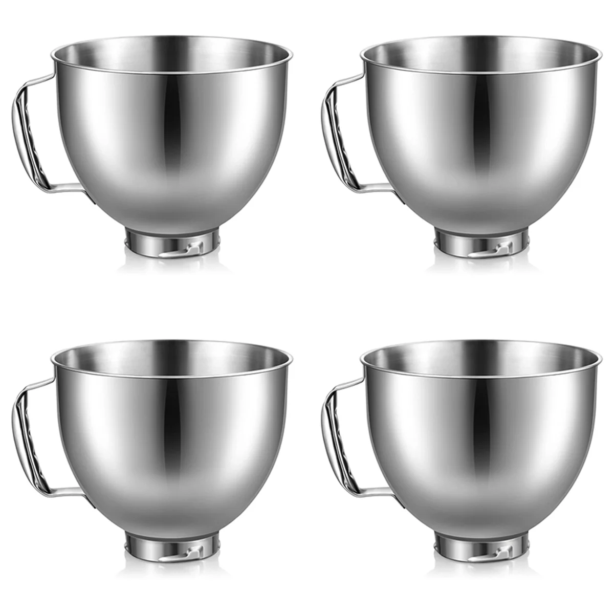 

4X Stainless Steel Bowl for 4.5-5 Quart Tilt Head Stand Mixer, for Mixer Bowl, Dishwasher Safe