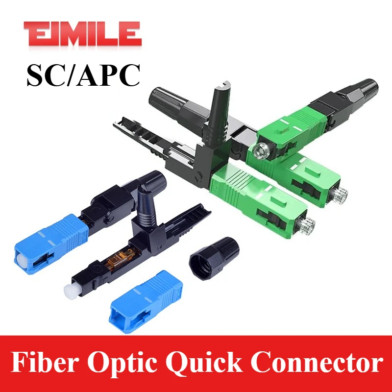 Conector rápido de fibra óptica SC/APC SC UPC Conector de fibra óptica de componente pré-bur de modo único SC Conector de fibra óptica embutido SC