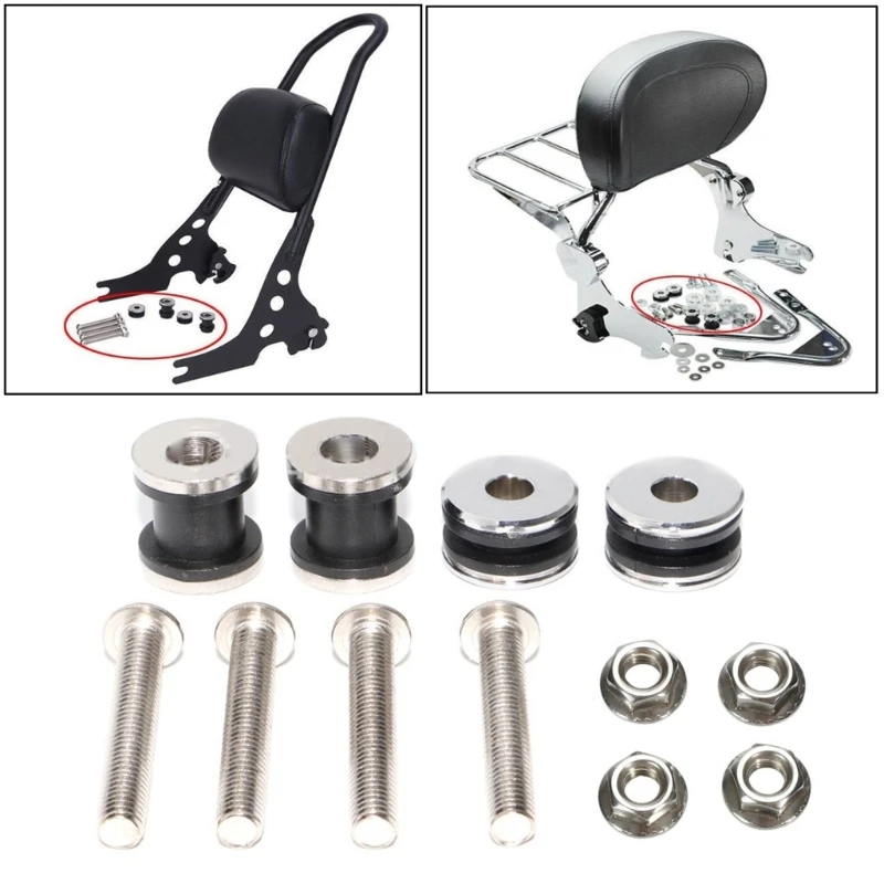

H3CE Rust Resistant Motorcycle Backrest Screws Bolts Quick Release For XL883 XL1200