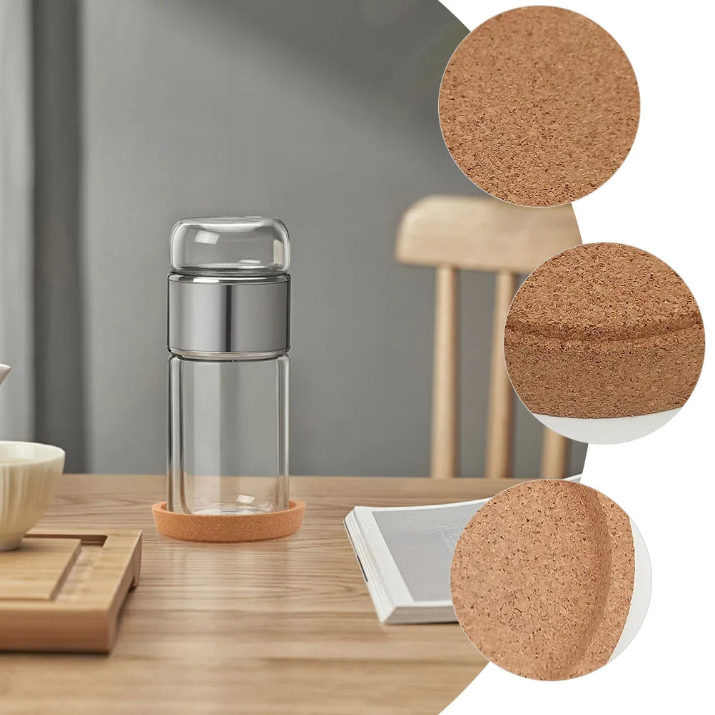 

2pcs Cup Coaster Mats Heat Insulation Non Skid Wooden Healthy Kitchen Simple Design Easy Clean Water Resistant Anti Scalding