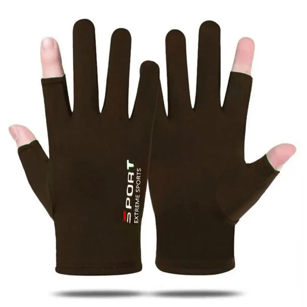 Summer UV Protection Sunscreen Gloves Thin Breathable Sun Protection Gloves Slip Resistant Elastic Anti-UV Mittens Running
