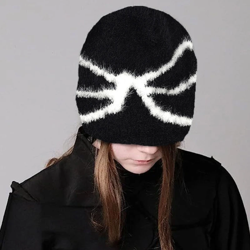 Knit Hats Weaving Knit for Women Hip Hop Hat Unique Hat Costume Props Skull Caps Highlight for Trendsetting