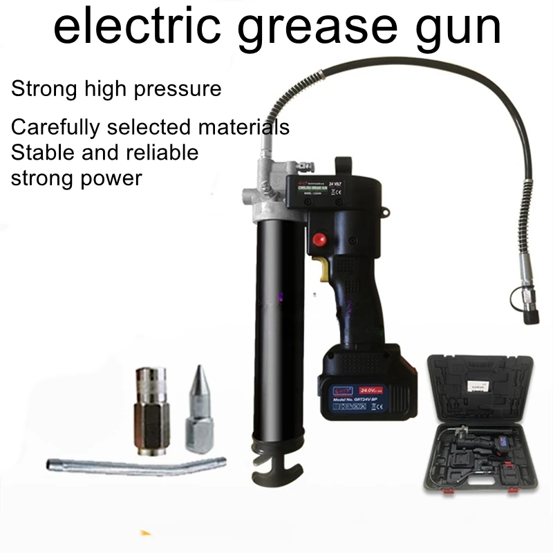 24v rechargeable automatic high voltage lithium battery electric grease gun for butter artifact excavator