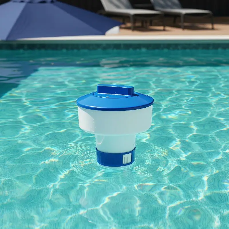 Schwimmender Pool-Chlorspender, automatischer Sterilisator, verstellbare Öffnung, PP-Halter für 1-3 Zoll große Chlortabletten, Pool, SPA – Detail 3