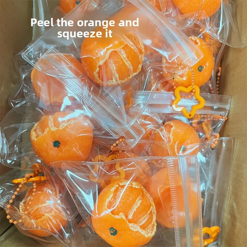 Super Soft Orange Pinching Decompression Toy Ball with Music Slow Rebound Mud Version Stress Relief Therapeutic Plaything