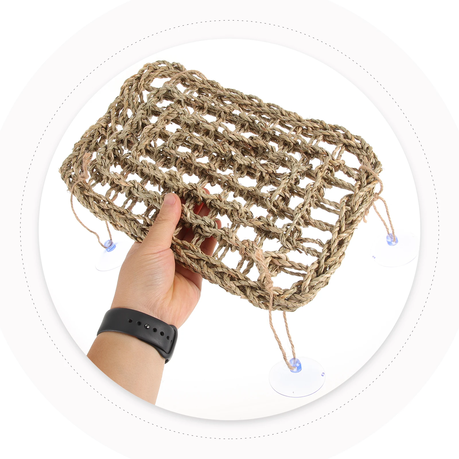 

Pet Grass Mat Hammock 28 5x20 Reptile Lizard Snake Hanging Bed Cage Straw Durable Breathable Easy Fix Remove Encourage Exercise