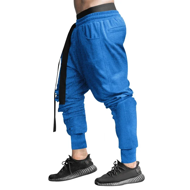 

Vintage Drawstring Slim Ankle Pants for Mens Streetwear 2023 Autumn Fashion Solid Color Sports Pants Casual Men Clothing Trouser