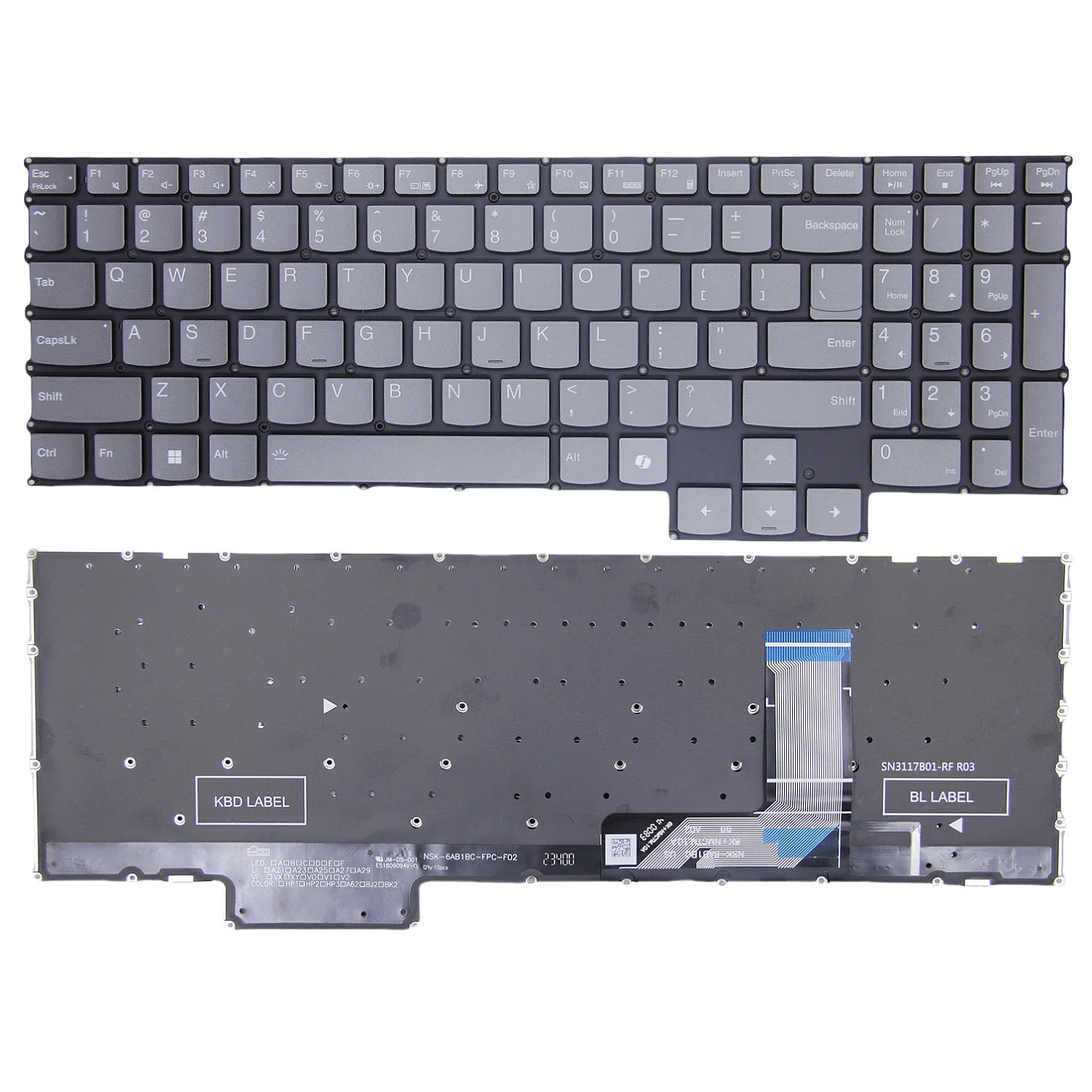 Nuevo teclado para ordenador portátil US/RU para Lenovo Gaming3 15IAH7/15ARH7/IRH8/APH8 Slim5 16APH8/IRH8