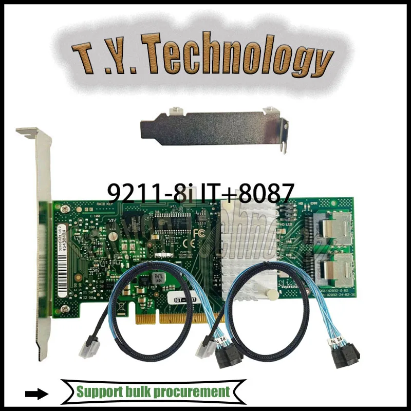 Tarjeta controladora Fujitsu D2607 9211-8i IT-mode P20 LSISAS2008 SAS/SATA RAID SAS + SFF-8087 SATA