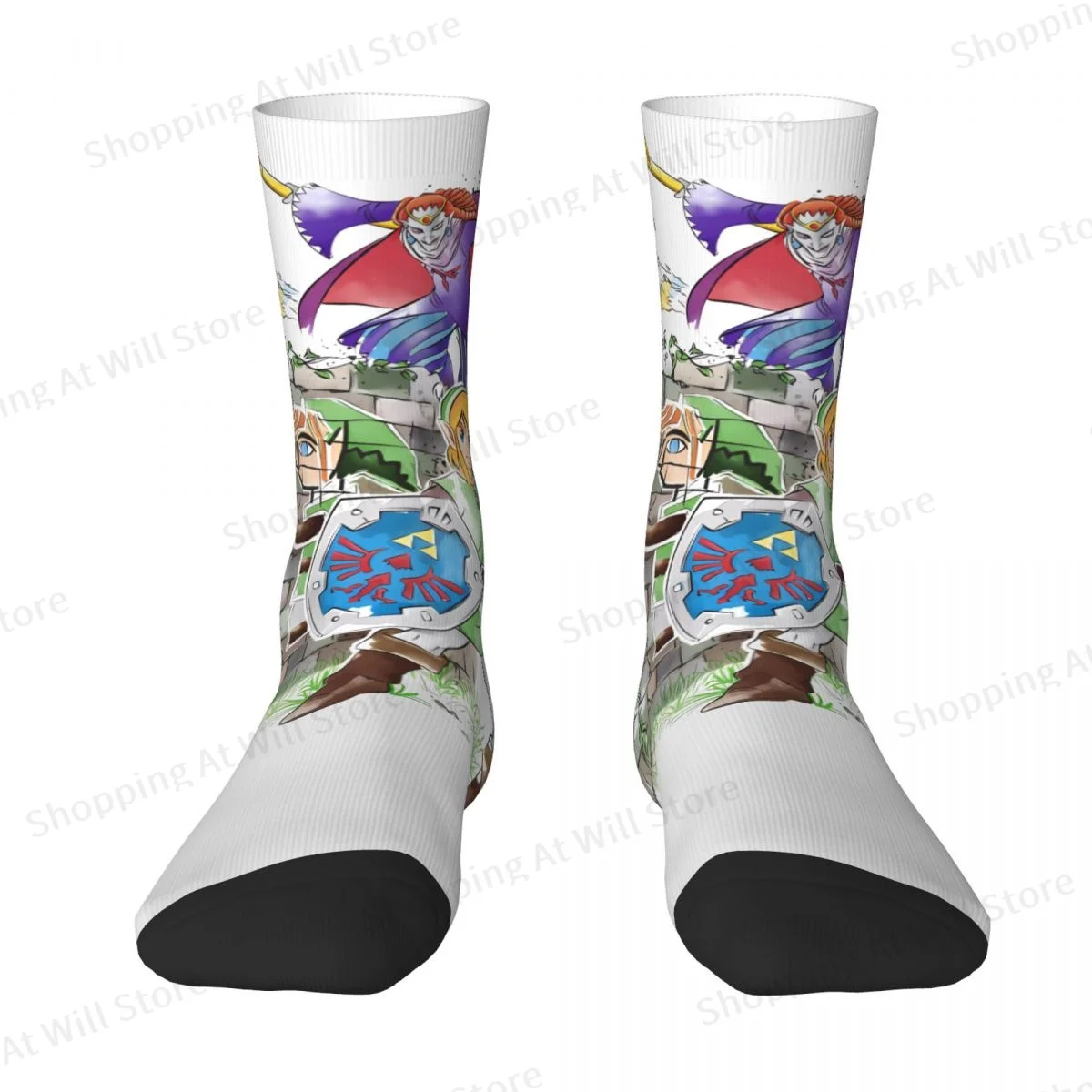 Between Worlds Watercolor Men Women Round neck Socks Cycling Novelty Spring Summer Autumn Winter Stockings Gift