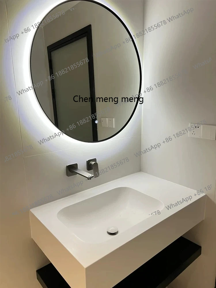 

Интегрированная тумба для ванной с раковиной, нижняя перегородка для ванной, умывальник из массива дерева, индивидуальная комплектация для ванной комнаты