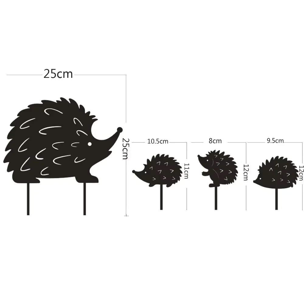 Tiki - Inspired The Hedgehog Family Garden Decoration  for Home - & - Garden. Ideal for Outdoor Spaces, as Lovely Garden Decor