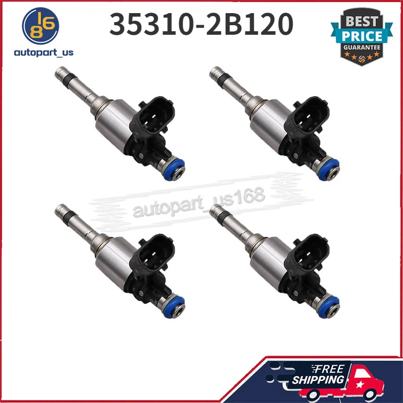 

35310-2B120 353102B120 35310 2B120 4PCS Fuel Injectors For 2013-2015 Hyundai Veloster 1.6L Turbo