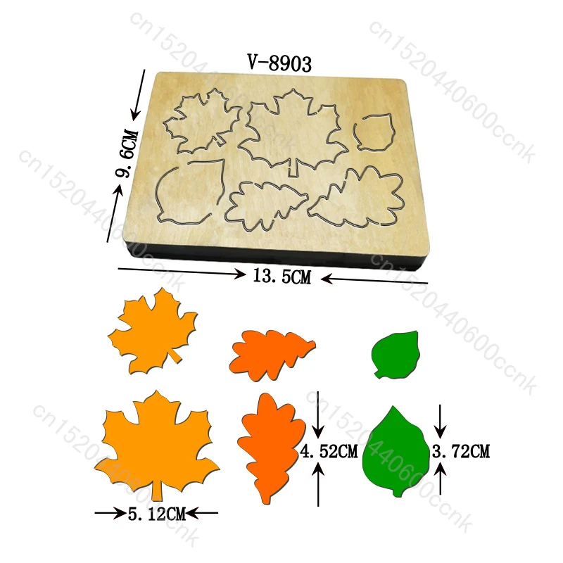 Wooden Leaf Cutting Dies, New, Scrapbooking, Multiple Sizes, V-8903