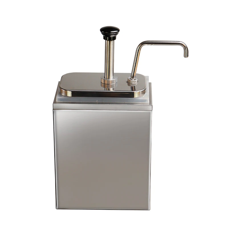 Commercial Stainless Steel Sauce Container Machine 2L Sauce Dispenser Pump Machine Double Head Topping Condiment Dispenser