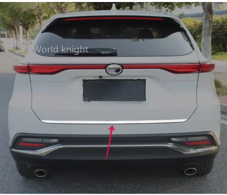 

Stainless steel Rear Trunk moulding Tail Gate Molding Trim strip For Toyota Harrier 2021 2022 Car Styling Accessories