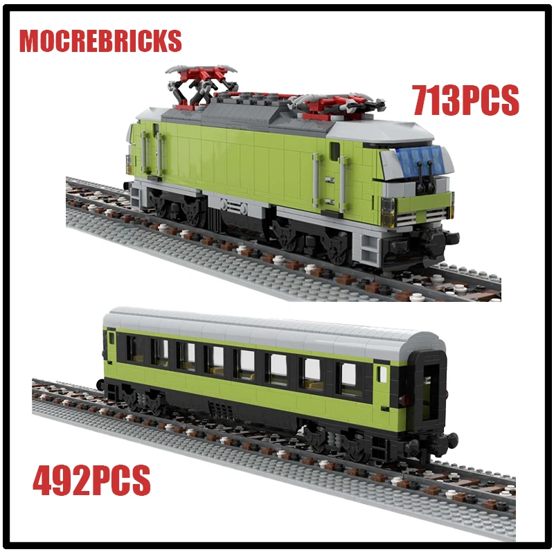 

Classic City Railway Express Green Train MOC Building Block Technical Assembly Model Bricks Toys Children's Puzzle Gifts