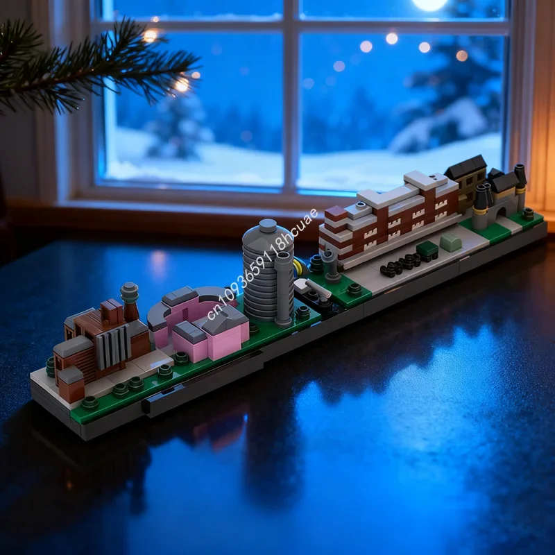 

357pcs MOC Oberhausen Skyline Architecture Skylinesed Model Building Toy Blocks Assemble DIY Creative Brick Christmas Gifts Kids