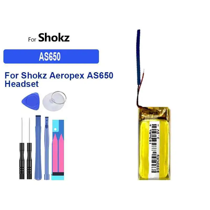 

Для гарнитуры Shokz Aeropex AS650, беспроводные наушники, аккумулятор, хорошая низкотемпературная работа, быстрая зарядка 183 мАч