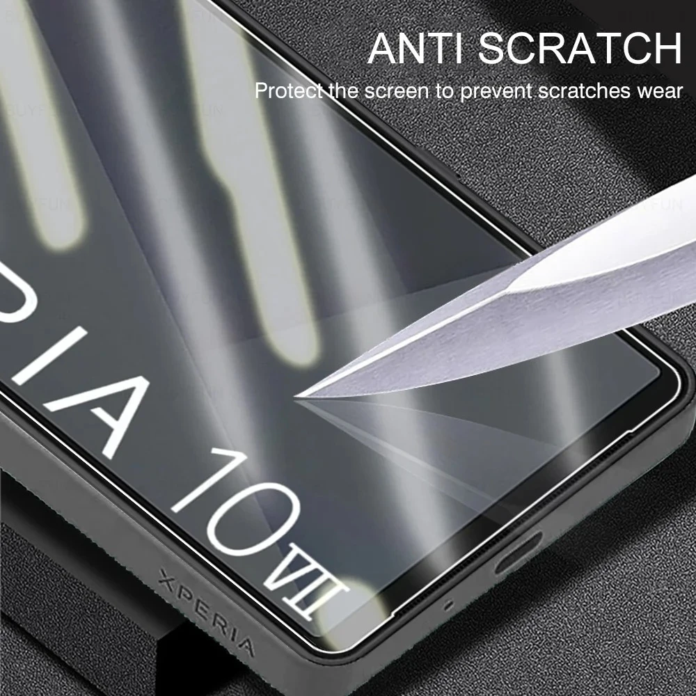 4 قطعة لسوني اريكسون 10 VII 5G 2025 واقي للشاشة بالغراء الكامل Xperia10 10VII Xperia10VII 6.1 بوصة أفلام واقية من الزجاج المقسى