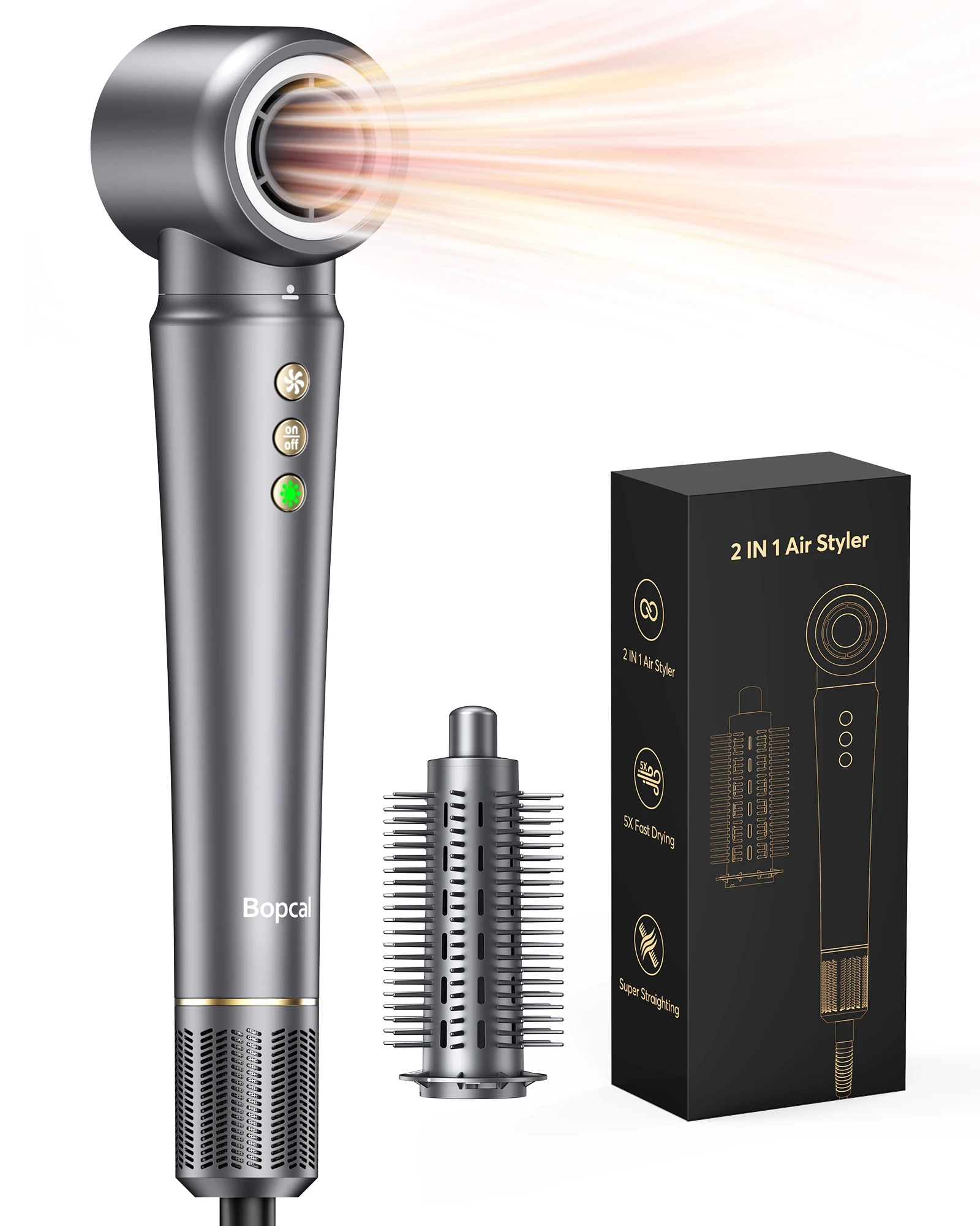 

Фен 2 в 1, расческа с горячим воздухом, расческа для прямых волос, бигуди, уход за волосами на 300 миллионов отрицательных ионов, быстросохнущий электрический вентилятор