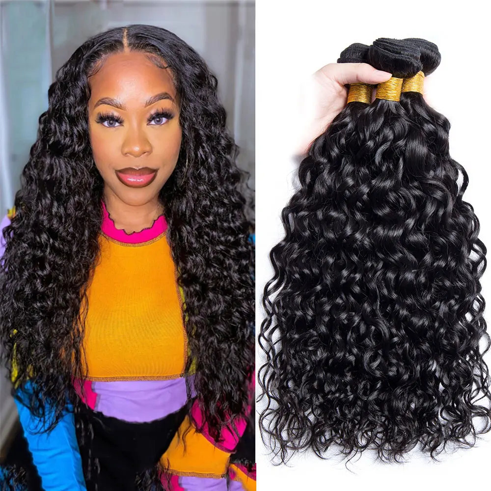 Newmi Water Wave Bundels Menselijk Haar Braziliaanse Haar Weven Nat En Golvend Menselijk Haar Bundels Onbewerkte Human Hair Extensions