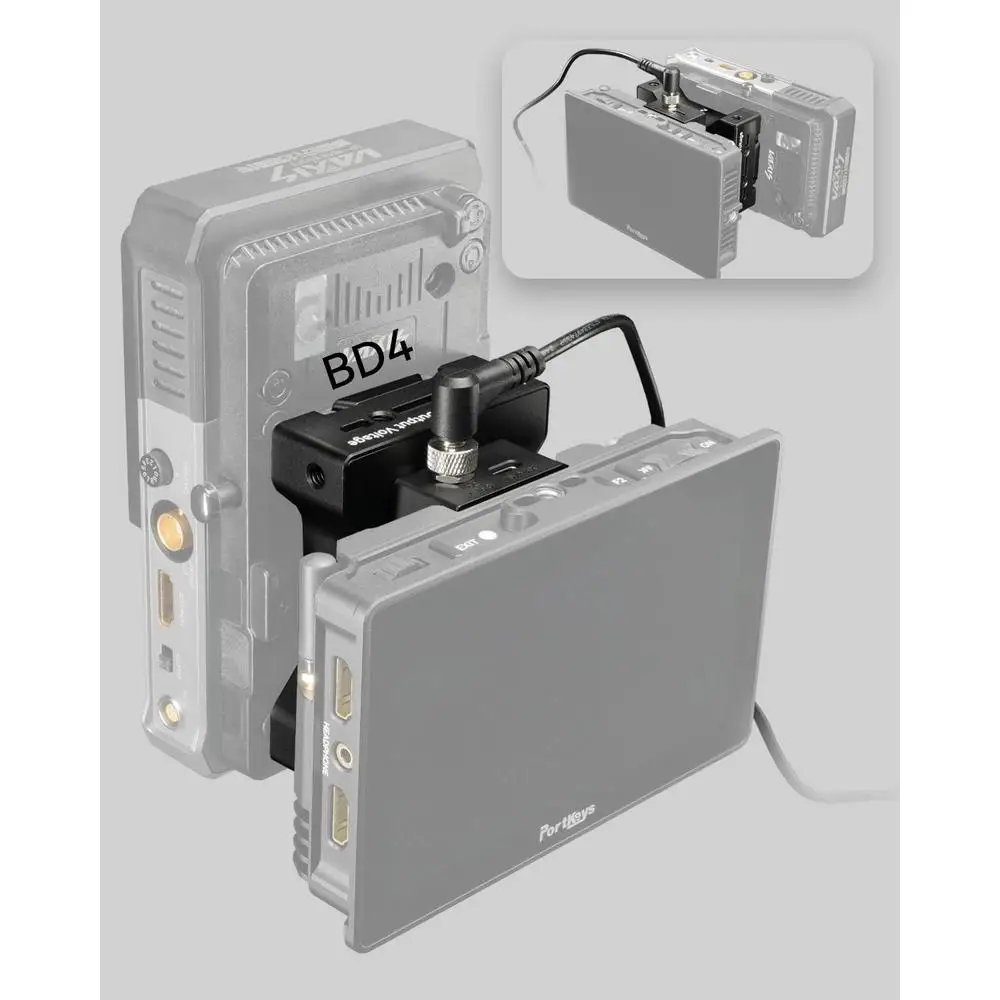 Portkeys BD4 Módulo de bateria manequim NP-F de dupla face, para monitores de vídeo de campo de câmera de sistema de transmissão de vídeo sem fio