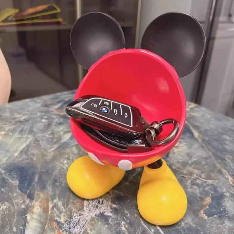 

Disney Cartoon Mickey Entrance Key Storage Creative Shelf Desktop Resin Model Ornaments Home Decoration Toys Birthday Gifts