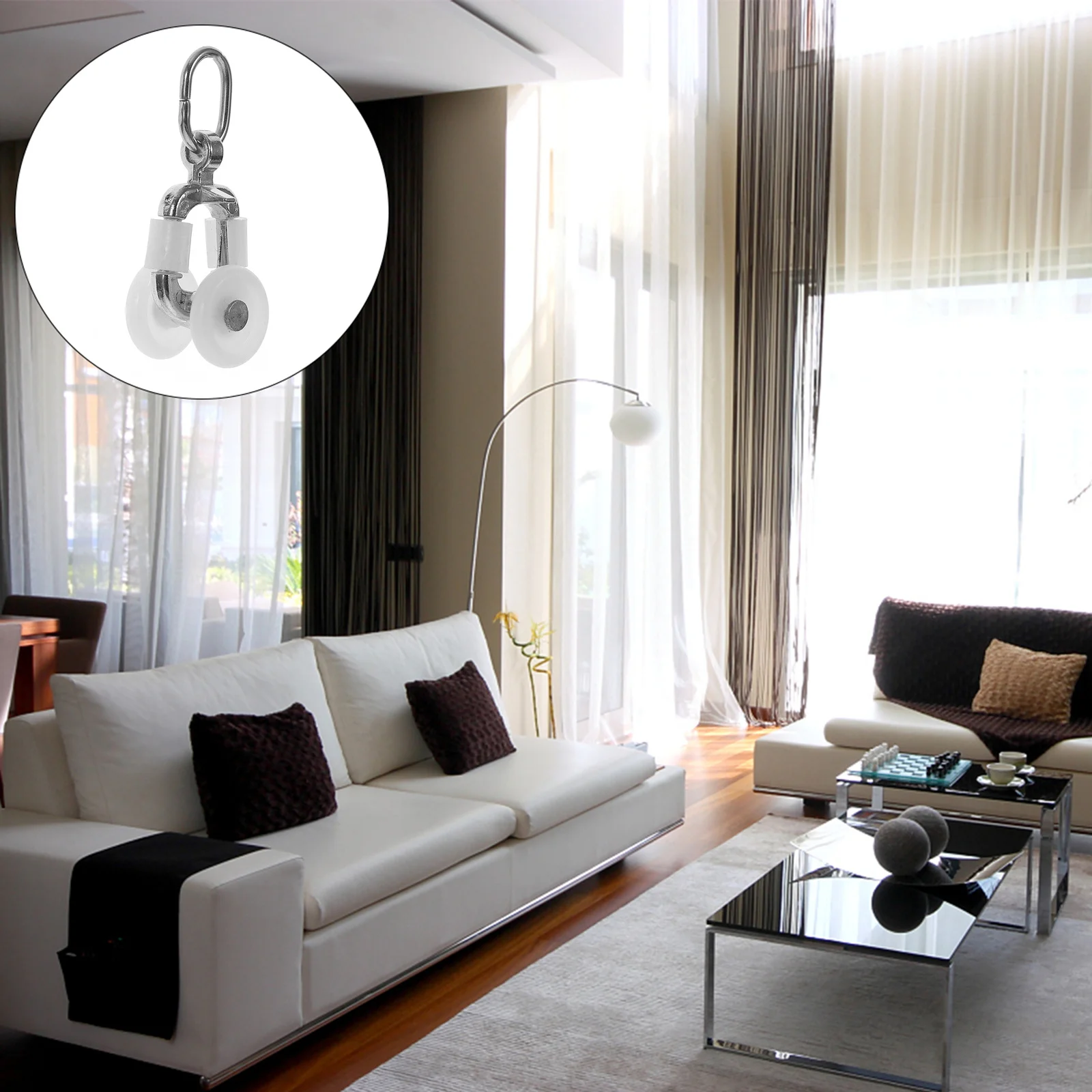 

20 pcs Curtain Track Rollers Plastic Sliding Wheel Smooth Gliding Noise Reduction For Panels Dividers Gauze Fabrics Windows