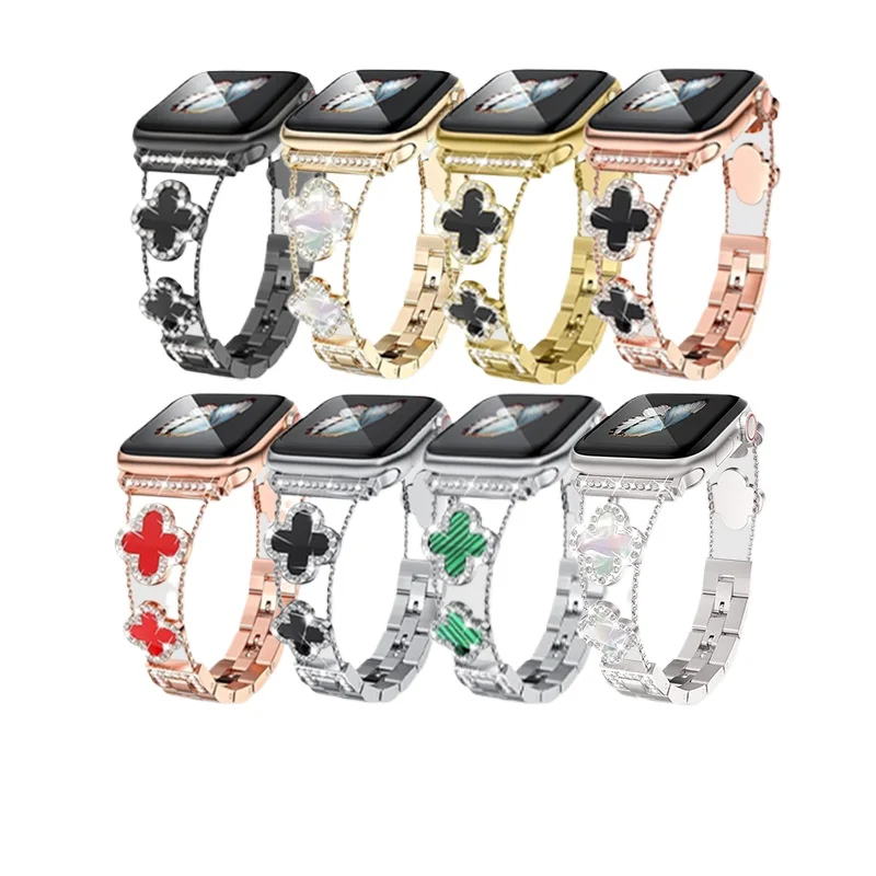 Luxury Clover Strap for Apple Watch iWatch S10 Ultra 2 3 Elegant Lightweight Band