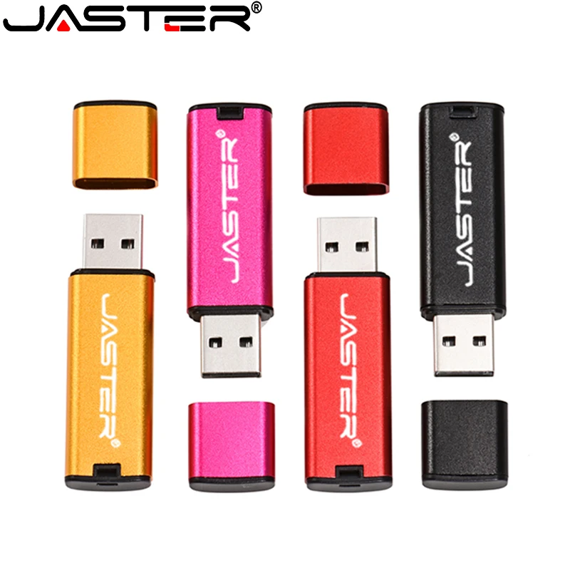 JASTER Plastic USB Flash Drive 128GB Waterproof Memory Stick 64GB Pink Pen Drive 32GB Real Capacity USB Stick 16GB Portable 8GB