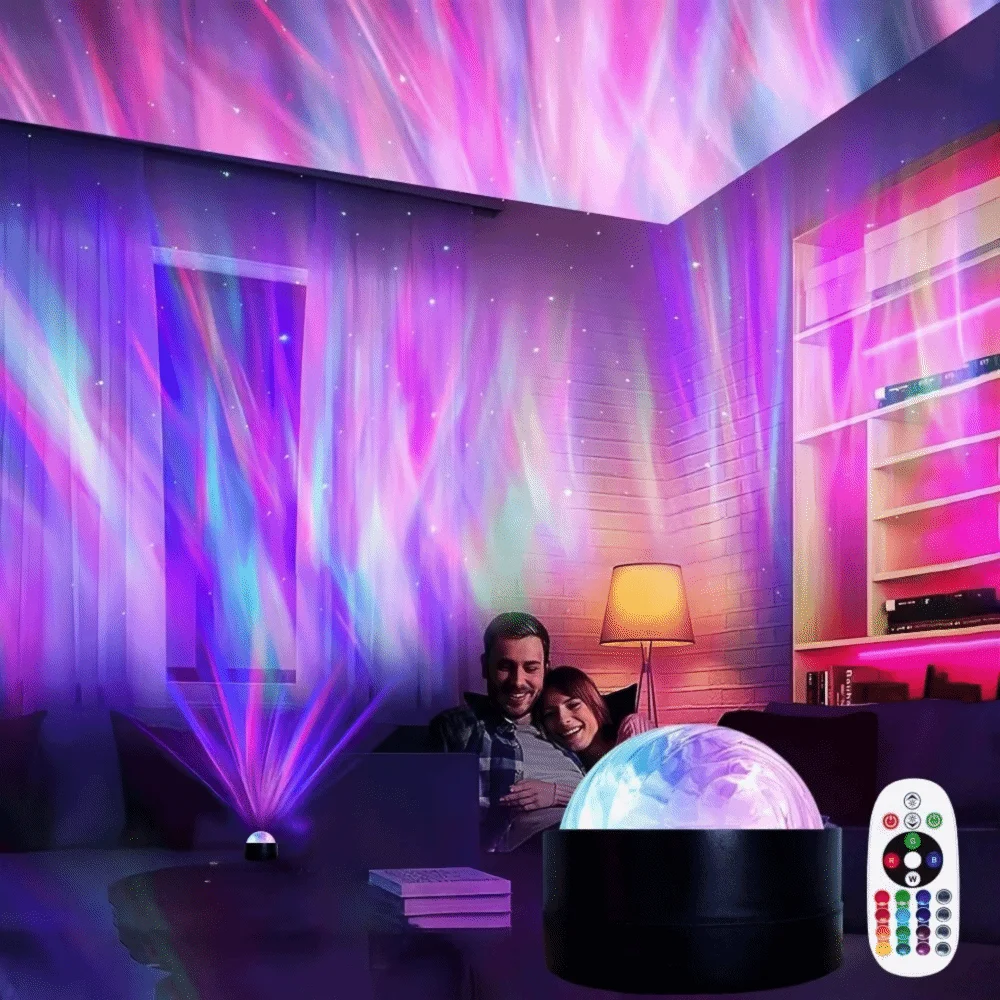 Color-changing Moon Galaxy Projector Light Flashing Light Effect Christmas Tree RGB Projector Lamp Santa Claus USB Plug-and-Play