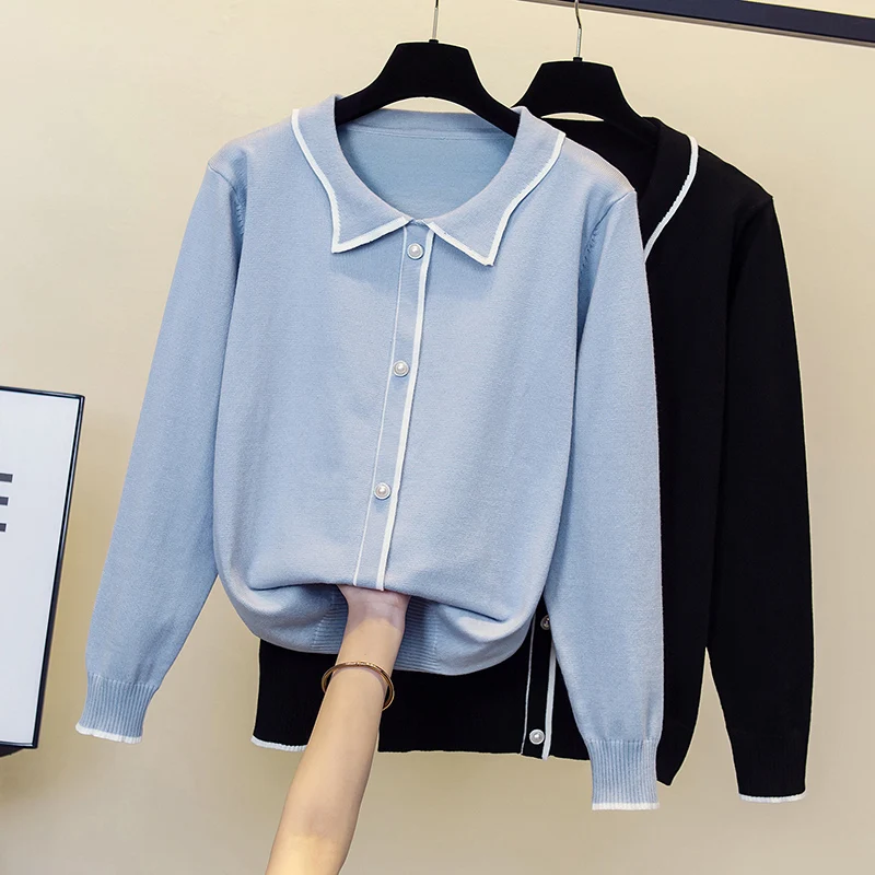 

polo collar Autumn Winter Sweaters pullovers Women 2022 loose thick cashmere Sweater Pullover women Oversized Sweater Jumper