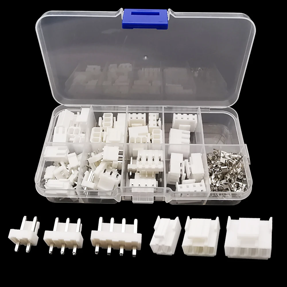 120Pcs/Box VH3.96 Connector JST VH3.96mm Pitch 2P 3P 4Pin Male Plug + Female Socket Housing + Pin Header Terminal Wire Connector