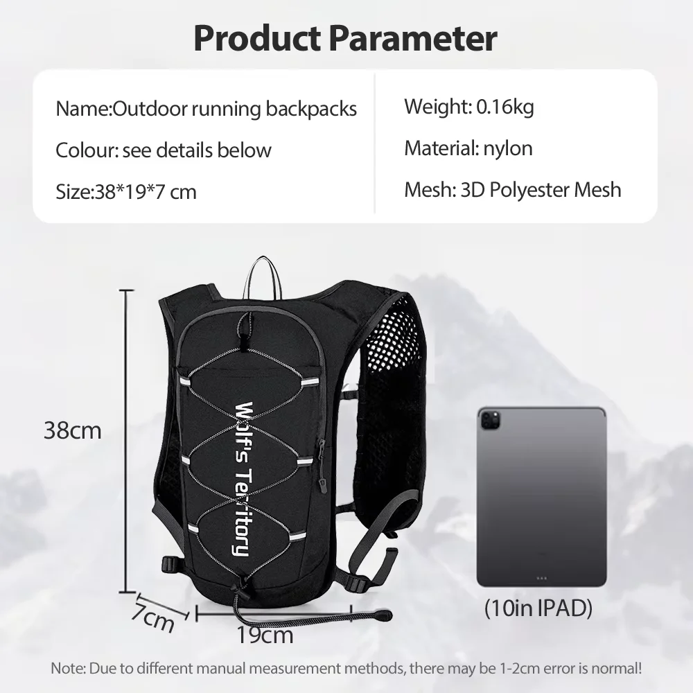 Breathable Hydration Vest Trail Running Backpacks Lightweight Cycling Run Jogging Marathon Backpack Riding Bike Climbing Bag