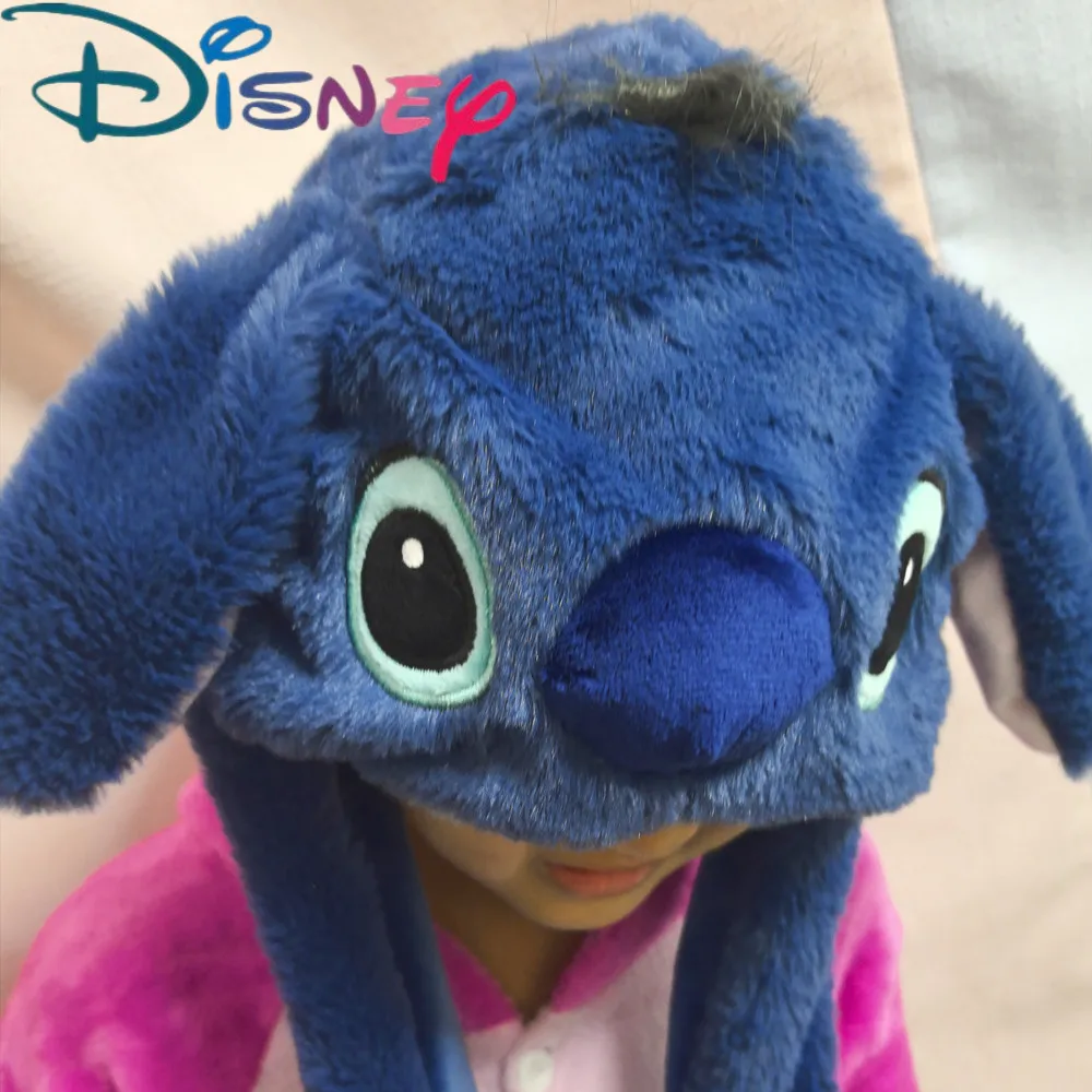 New Kawaii Disney Stitch Hat Anime Stitch Girl Keep Warm Blue The Hat Will Move When You Pinch Your Ears Kids toy Gifts