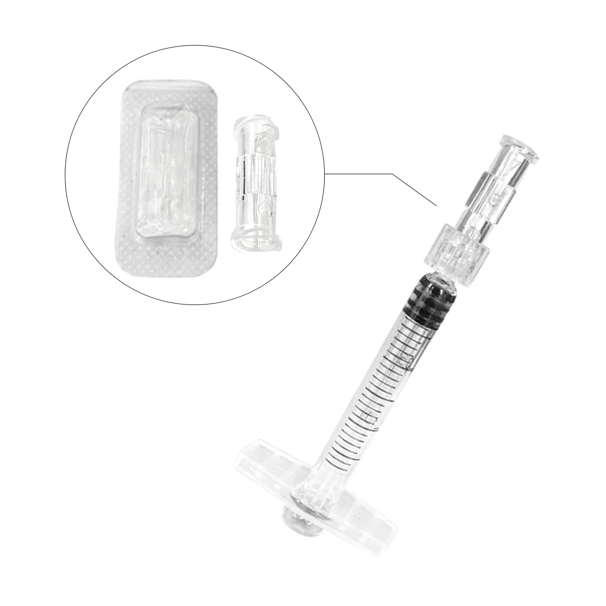 Medical Sterile Transparent Syringe Connector Adapter Double Helix Joint Leak Proof Female to Female Coupler Drug Guide Device