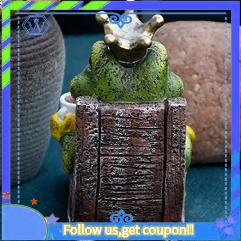 

Miniature Frog Garden Statue Halloween Decorations Fairy Garden Parts Outdoor Indoor Garden Frog Decor