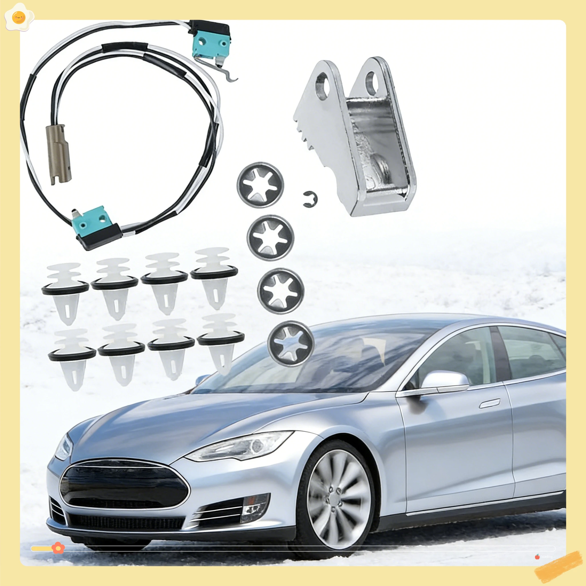 

1016009-00-C для Tesla Model S 2012-2017 аксессуары для ремонта дверных ручек — жгут проводов микропереключателя + весло ручки + зажимы для дверной панели