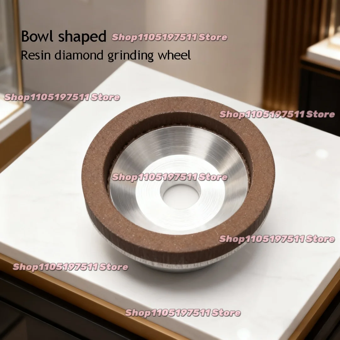 Dia45mm Bowl Shaped Resin Diamond Grinding Wheel Dia30mm Cup Shaped Abrasive Disc for Tungsten Steel Alloy Universal Sharpening