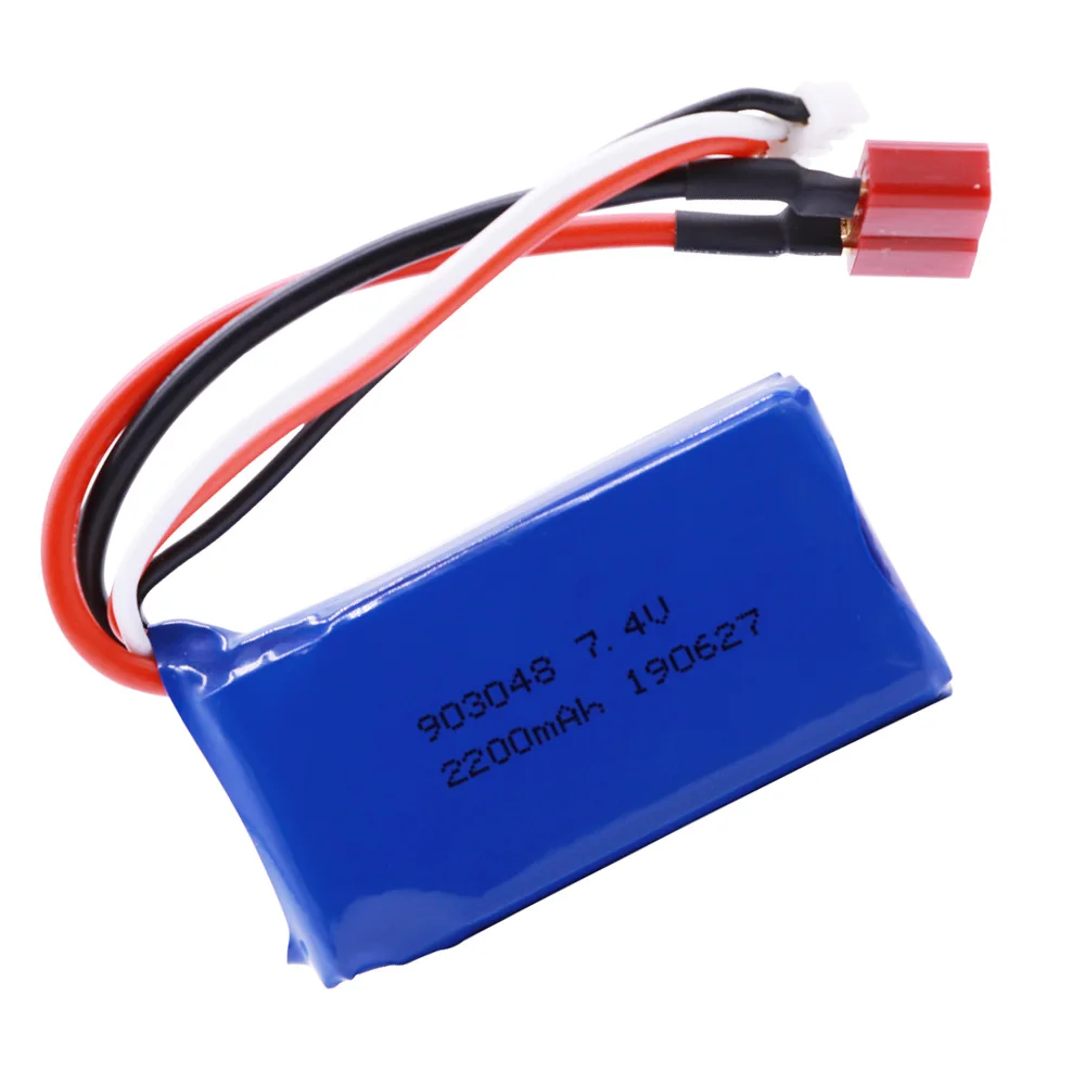 Ad alta capacità 7.4V 2200mAh 2S Lipo Batteria Per WLtoys A959-B A969-B A979-B K929-B RC giocattoli Auto Camion elicottero barche accessori