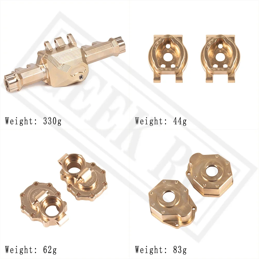 TRX4 Portal Axle Housing Brass Heavy Weights for 1/10 RC Crawler TRX-4 Bronco Defender Low Center of Gravity Parts