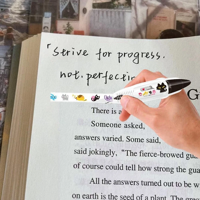 الحيوانات الزخرفية تصحيح الشريط ، لتقوم بها بنفسك لطيف الصحافة نوع القلم ، الكرتون نمط القلم ، 3 قطعة