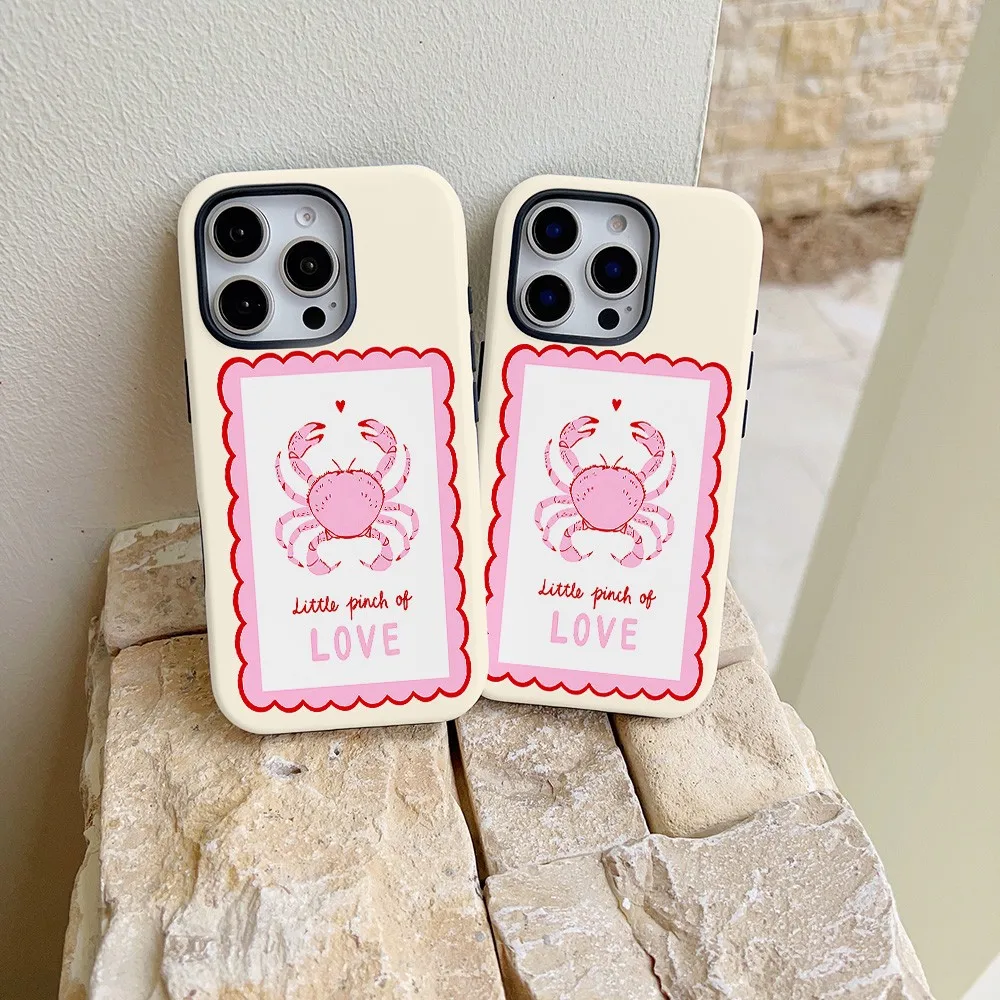 Pink Lace Frame Text Phone Case for Samsung Galaxy S22 S23 S24 S25 S26 FE Plus Ultra Edge 4G 5G Luxury Double-layer