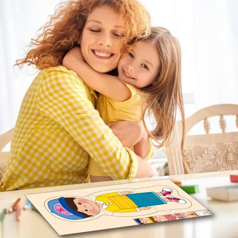 Montessori Holz Jungen Mädchen Körper Struktur Puzzle Kognitiven Menschlichen Körper Lehrmittel Pädagogisches Spielzeug Für Kinder