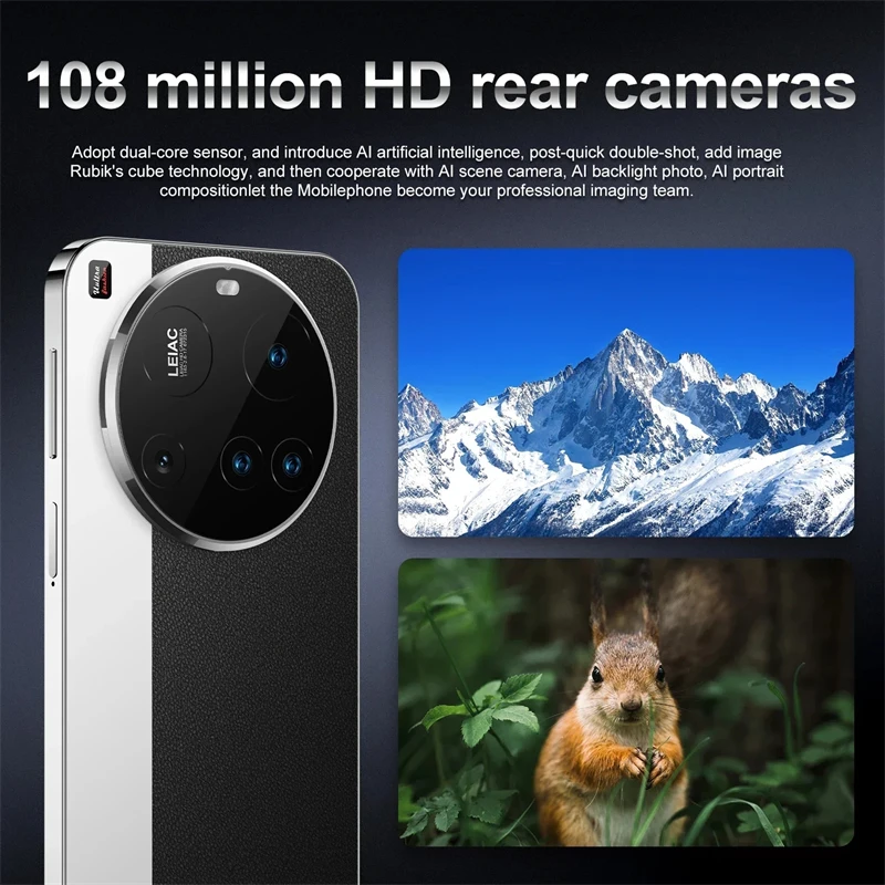 M15 Ultra الهاتف المحمول 8000mAh الهاتف الذكي 5G ثنائي الشريحة الهاتف المحمول 16GB + 1 تيرا بايت أندرويد النسخة العالمية الأصلية هاتف محمول فتح