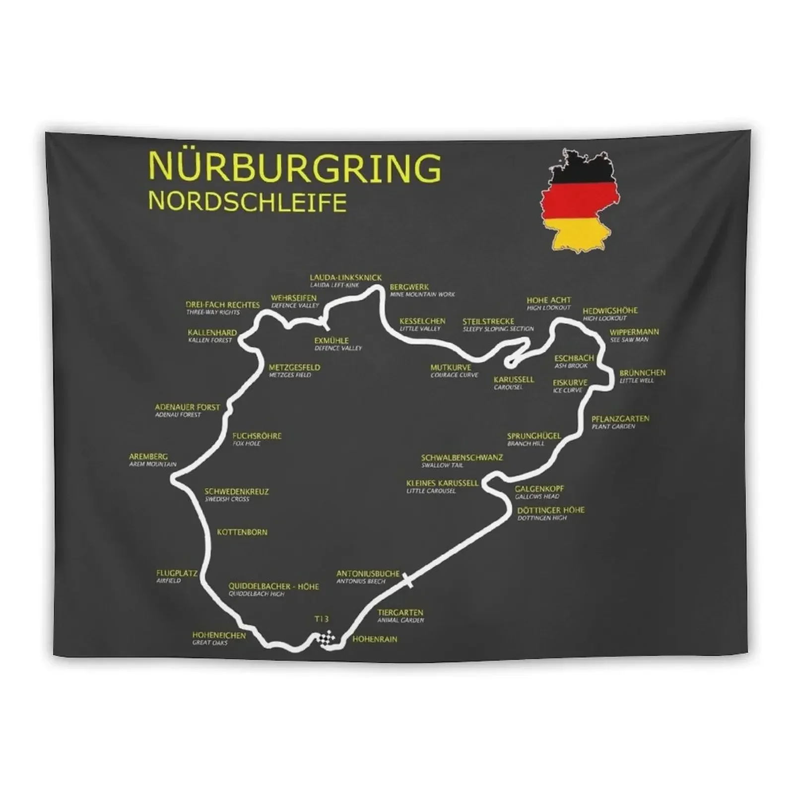 The Nurburgring Tapestry Wall Decor Hanging Bedroom Decor Tapestry